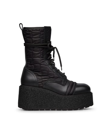 Combat boot in nappa leather